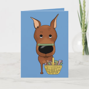 Miniature Pinscher - Easter Bone Hunt, Anyone? Feiertagskarte