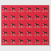 Miniature Pinscher Frohe Weihnachtsgestaltung Geschenkpapier (Flach)