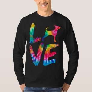 Miniature Pinscher Gefärbte Krawatte Liebe Hund Ma T-Shirt