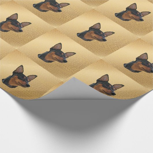 Miniature Pinscher Geschenkpapier (Ecke)