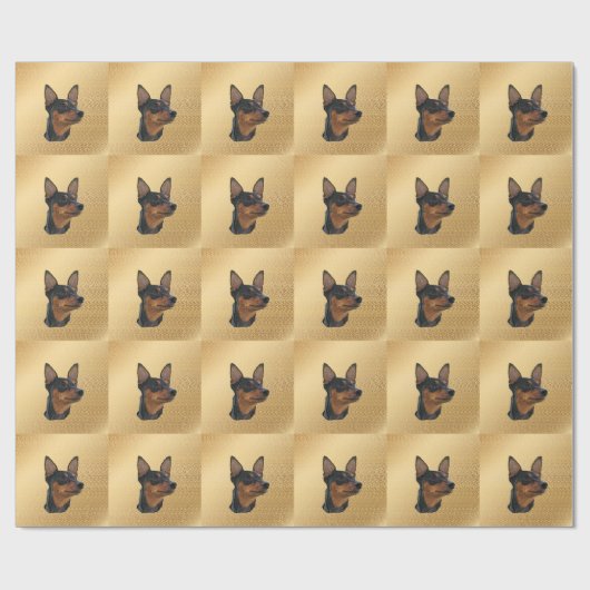 Miniature Pinscher Geschenkpapier (Flach)