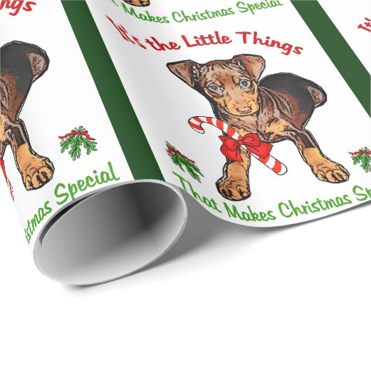 Miniature Pinscher Geschenkpapier (Rolleneckpunkt)