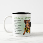 Miniature Pinscher Gifts Zweifarbige Tasse (Links)