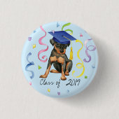 Miniature Pinscher Graduate Button (Vorderseite)
