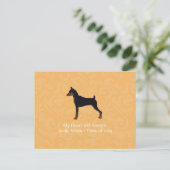 Miniature Pinscher Greetings Postkarte (Stehend Vorderseite)