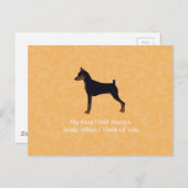 Miniature Pinscher Greetings Postkarte (Vorne/Hinten)