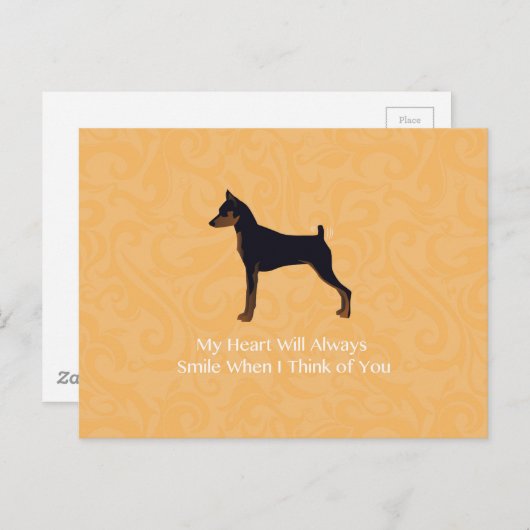 Miniature Pinscher Greetings Postkarte (Vorne/Hinten)