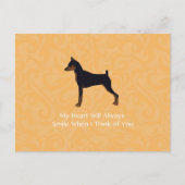 Miniature Pinscher Greetings Postkarte (Vorderseite)