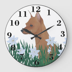 Miniature Pinscher Große Wanduhr