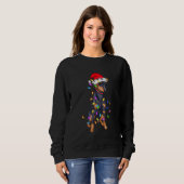 Miniature Pinscher Hund Light Decke Weihnachtshund Sweatshirt (Vorne ganz)