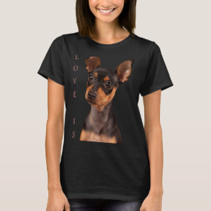 Miniature Pinscher Hund Mama Vater Liebe Welpe Hau T-Shirt