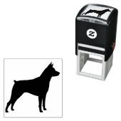 Miniature Pinscher Hund Silhouette Permastempel (Beispiel)