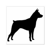 Miniature Pinscher Hund Silhouette Permastempel (Design)
