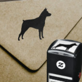 Miniature Pinscher Hund Silhouette Permastempel