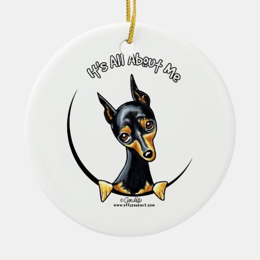 Miniature Pinscher IAAM Keramik Ornament (Vorne)