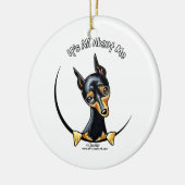 Miniature Pinscher IAAM Keramik Ornament (Links)