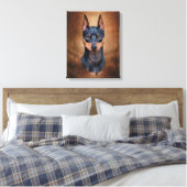 Miniature Pinscher Leinwanddruck (Insitu (Schlafzimmer))