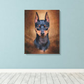 Miniature Pinscher Leinwanddruck (Insitu (Holzboden))