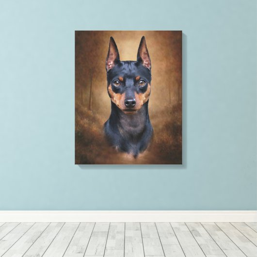 Miniature Pinscher Leinwanddruck (Insitu (Holzboden))