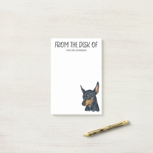 Miniature Pinscher Lover Post-it Klebezettel (Auf Schreibtisch)