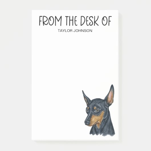 Miniature Pinscher Lover Post-it Klebezettel (Vorderseite)
