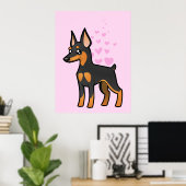 Miniature Pinscher / Manchester Terrier Liebe Poster (Heimbüro)