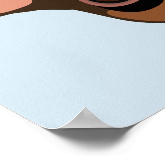 Miniature Pinscher Min Button Dog Portrait Poster (Ecke)