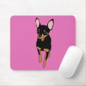 Miniature Pinscher Min Button Mouse Pad Mousepad (Mit Mouse)