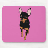 Miniature Pinscher Min Button Mouse Pad Mousepad (Vorne)