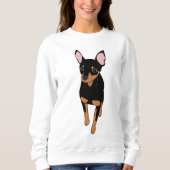 Miniature Pinscher Min Button Sweatshirt (Vorderseite)