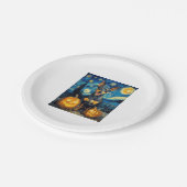 Miniature Pinscher Niedlich Hund Halloween Jack O Pappteller (Schrägansicht)