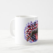 Miniature Pinscher Patriot Kaffeetasse (Vorderseite Links)