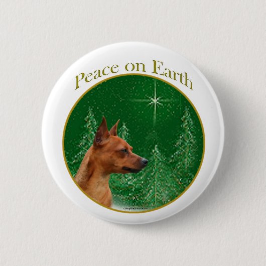 Miniature Pinscher Peace Button (Vorderseite)