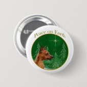 Miniature Pinscher Peace Button (Vorne & Hinten)