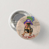 Miniature Pinscher Pirate Button (Vorne & Hinten)