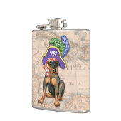 Miniature Pinscher Pirate Flachmann (Links)