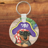 Miniature Pinscher Pirate Schlüsselanhänger (Vorderseite)