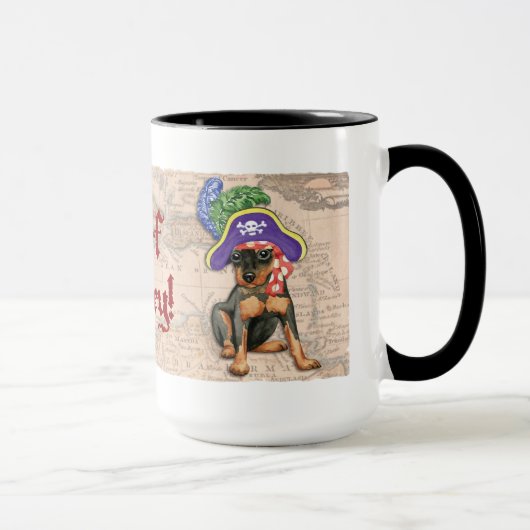 Miniature Pinscher Pirate Tasse (Rechts)