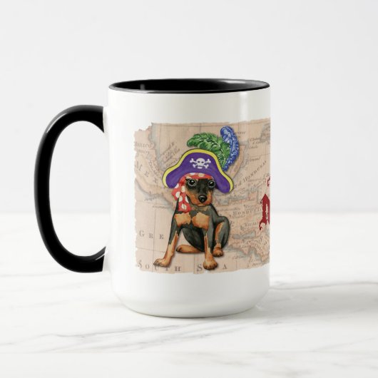 Miniature Pinscher Pirate Tasse (Links)