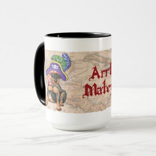 Miniature Pinscher Pirate Tasse (Vorderseite Links)