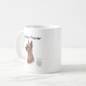 Miniature Pinscher (rot) Historie Design Kaffeetasse (Vorderseite Links)