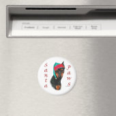 Miniature Pinscher Santa Paws Magnet (In Situ (Geschirrspüler))