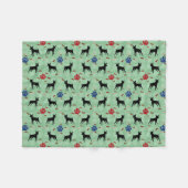 Miniature Pinscher Shadow Fleecedecke (Vorderseite (Horizontal))