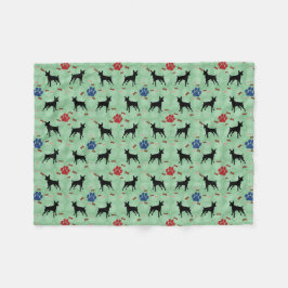 Miniature Pinscher Shadow Fleecedecke