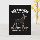 Miniature Pinscher Sprichwort Funny Karte (Gelbe Blume)