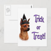 Miniature Pinscher Trick Postkarte (Vorne/Hinten)