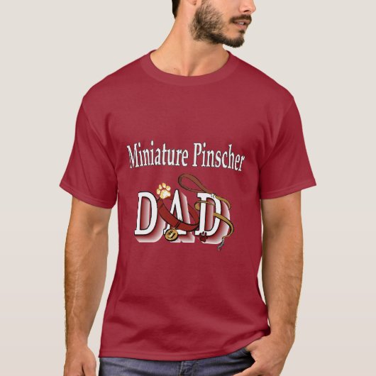 Miniature Pinscher Vater Geschenke T-Shirt (Vorderseite)
