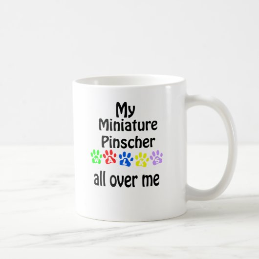 Miniature Pinscher Walking Design Kaffeetasse (Rechts)