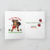 Miniature Pinscher Weihnachtsgeschenke Feiertagskarte (Innenseite)