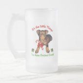 Miniature Pinscher Weihnachtsgeschenke Mattglas Bierglas (Links)